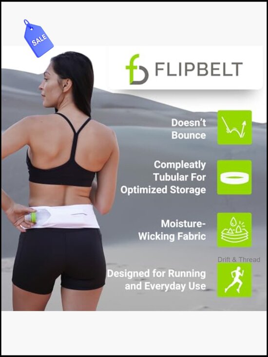 Running Belt, Waist Pack for Phone, Keys, Cards, Adjustable, Moisture-Wicking,